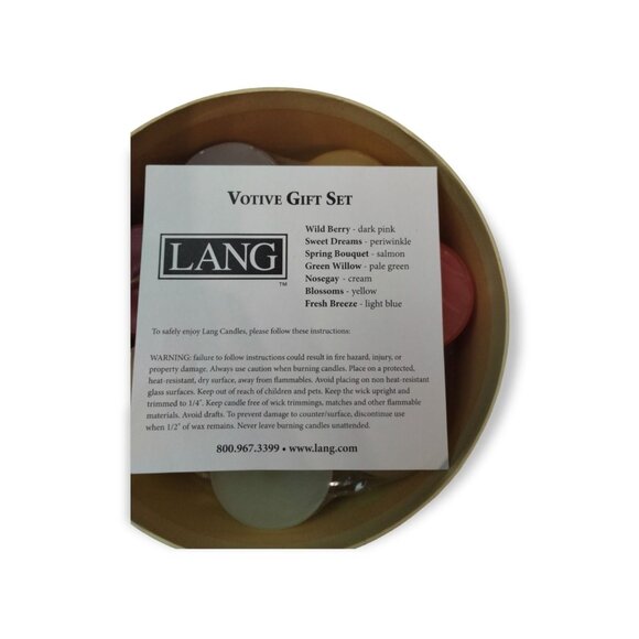 Lang Candles Peaceful Surroundings by Debi Hron Round Votive Candles Gift Set - Picture 6 of 6